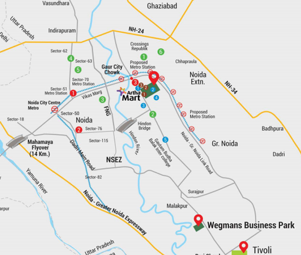 Artha Mart One Location Map